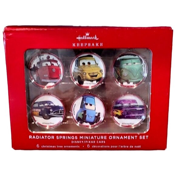 Disney Pixar Cars Radiator Springs Miniature Ornament Set Hallmark Keepsake 2022 - Picture 1 of 8